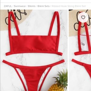 Red bikini set